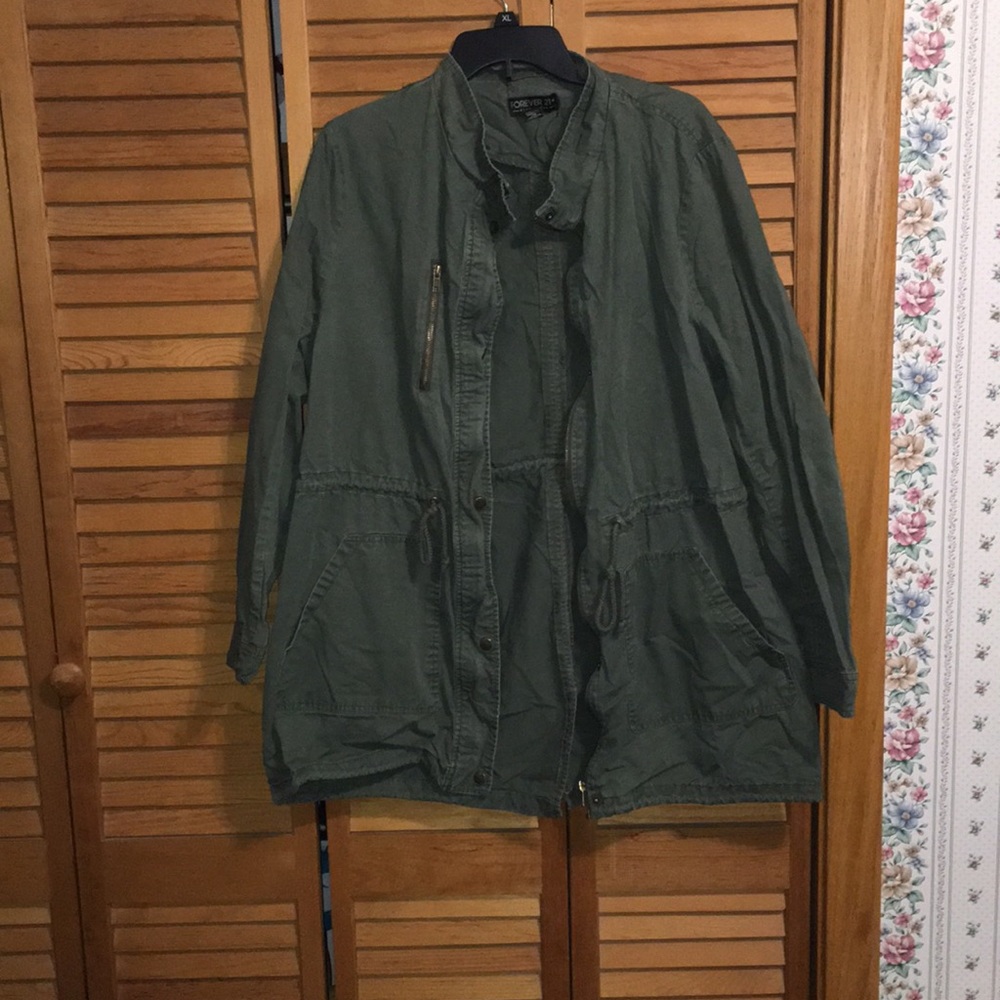 Forever 21+ Army Green Jacket